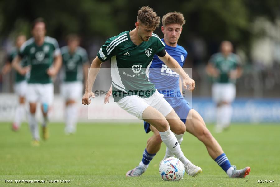 Luca Trslic, Sachs-Stadion, Schweinfurt, 22.07.2023, sport, action, BFV, Fussball, Saison 2023/2024, Regionalliga Bayern, SVA, FCS, SV Viktoria Aschaffenburg, 1. FC Schweinfurt 1905 - Bild-ID: 2370747