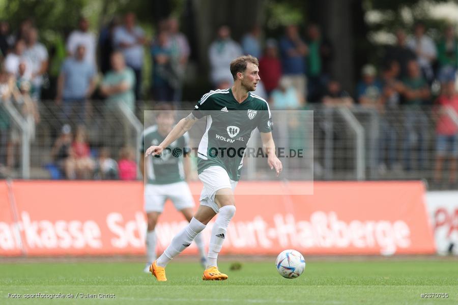 Tom Feulner, Sachs-Stadion, Schweinfurt, 22.07.2023, sport, action, BFV, Fussball, Saison 2023/2024, Regionalliga Bayern, SVA, FCS, SV Viktoria Aschaffenburg, 1. FC Schweinfurt 1905 - Bild-ID: 2370755 Tom Feulner, Sachs-Stadion, Schweinfurt, 22.07.2023, sport, action, BFV, Fussball, Saison 2023/2024, Regionalliga Bayern, SVA, FCS, SV Viktoria Aschaffenburg, 1. FC Schweinfurt 1905 - Bild-ID: 2370755