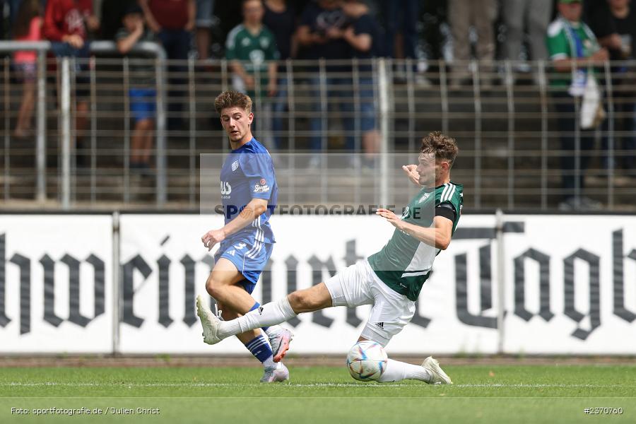 Lars Kleiner, Sachs-Stadion, Schweinfurt, 22.07.2023, sport, action, BFV, Fussball, Saison 2023/2024, Regionalliga Bayern, SVA, FCS, SV Viktoria Aschaffenburg, 1. FC Schweinfurt 1905 - Bild-ID: 2370760