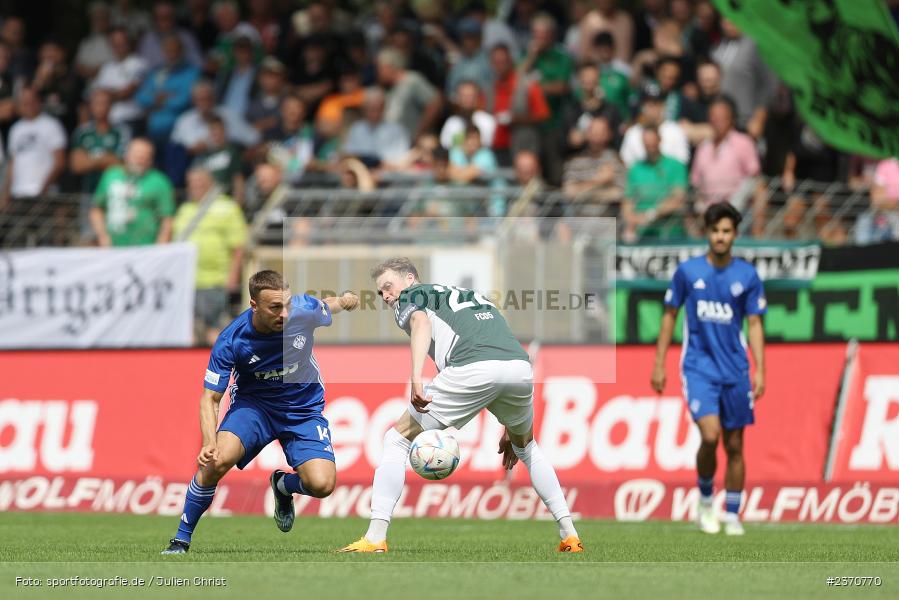 Alexandru Paraschiv, Sachs-Stadion, Schweinfurt, 22.07.2023, sport, action, BFV, Fussball, Saison 2023/2024, Regionalliga Bayern, SVA, FCS, SV Viktoria Aschaffenburg, 1. FC Schweinfurt 1905 - Bild-ID: 2370770