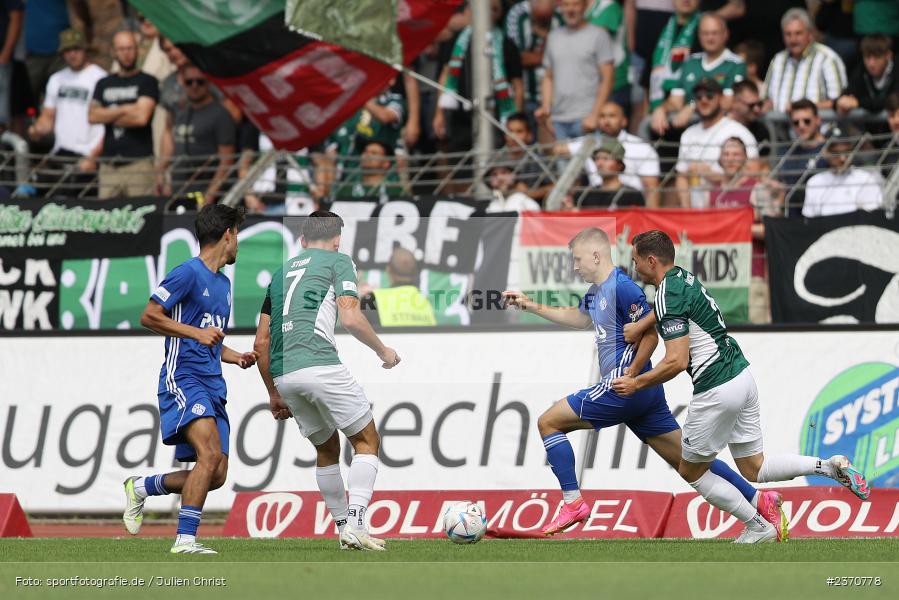 Gianluca Schäfer, Sachs-Stadion, Schweinfurt, 22.07.2023, sport, action, BFV, Fussball, Saison 2023/2024, Regionalliga Bayern, SVA, FCS, SV Viktoria Aschaffenburg, 1. FC Schweinfurt 1905 - Bild-ID: 2370778