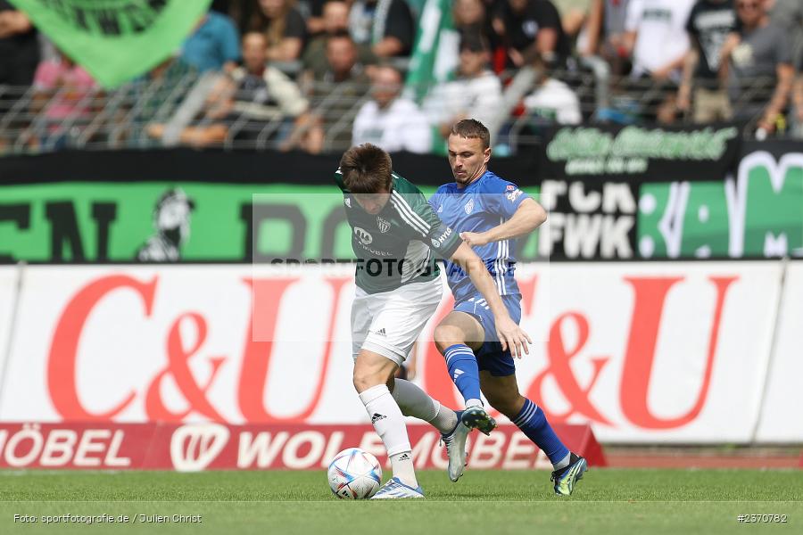 Kevin Fery, Sachs-Stadion, Schweinfurt, 22.07.2023, sport, action, BFV, Fussball, Saison 2023/2024, Regionalliga Bayern, SVA, FCS, SV Viktoria Aschaffenburg, 1. FC Schweinfurt 1905 - Bild-ID: 2370782