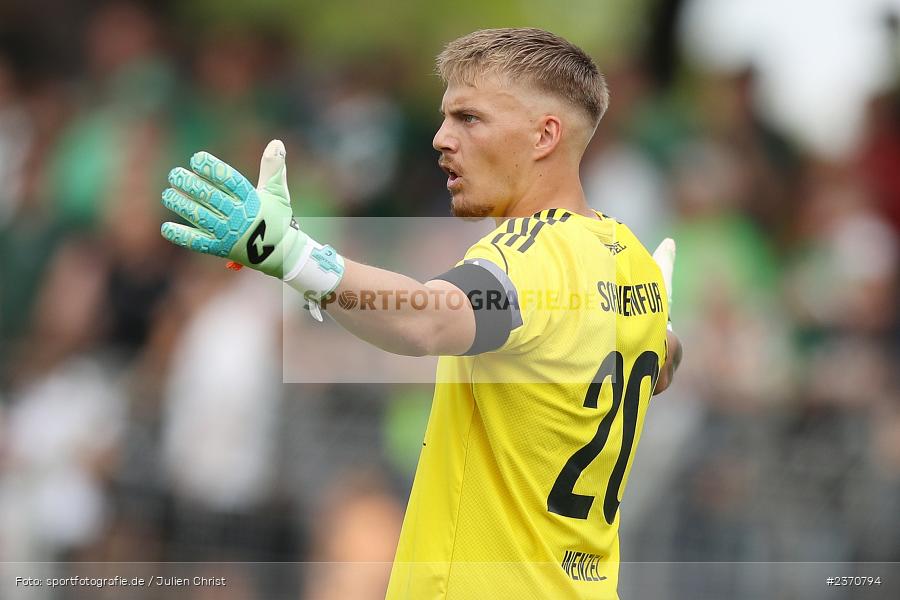Lukas Wenzel, Sachs-Stadion, Schweinfurt, 22.07.2023, sport, action, BFV, Fussball, Saison 2023/2024, Regionalliga Bayern, SVA, FCS, SV Viktoria Aschaffenburg, 1. FC Schweinfurt 1905 - Bild-ID: 2370794