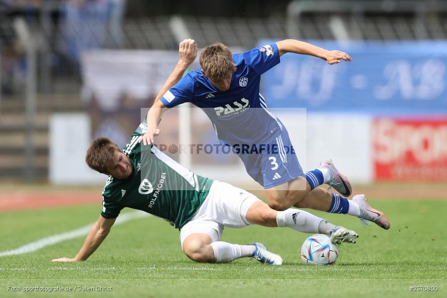 Lars Kleiner, Sachs-Stadion, Schweinfurt, 22.07.2023, sport, action, BFV, Fussball, Saison 2023/2024, Regionalliga Bayern, SVA, FCS, SV Viktoria Aschaffenburg, 1. FC Schweinfurt 1905 - Bild-ID: 2370800