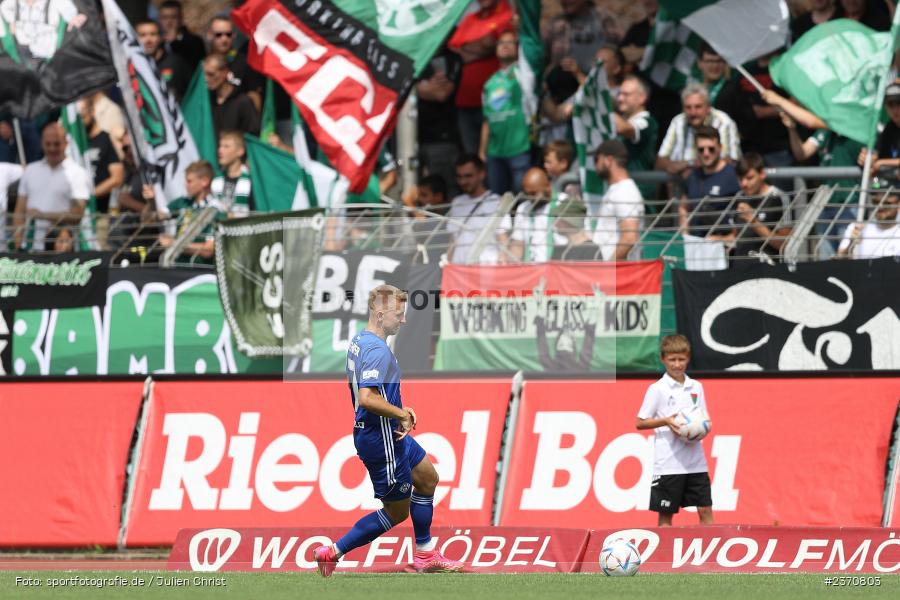 Gianluca Schäfer, Sachs-Stadion, Schweinfurt, 22.07.2023, sport, action, BFV, Fussball, Saison 2023/2024, Regionalliga Bayern, SVA, FCS, SV Viktoria Aschaffenburg, 1. FC Schweinfurt 1905 - Bild-ID: 2370803