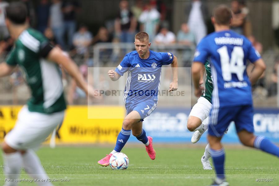 Gianluca Schäfer, Sachs-Stadion, Schweinfurt, 22.07.2023, sport, action, BFV, Fussball, Saison 2023/2024, Regionalliga Bayern, SVA, FCS, SV Viktoria Aschaffenburg, 1. FC Schweinfurt 1905 - Bild-ID: 2370807