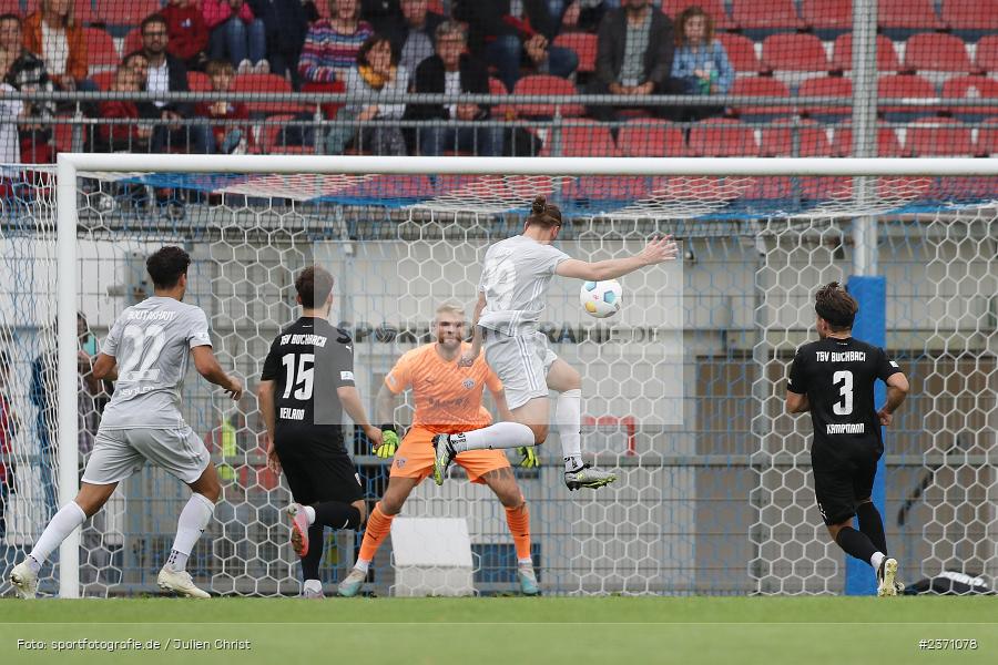 Lucas Sitter, Stadion am Schönbusch, Aschaffenburg, 28.07.2023, sport, action, BFV, Fussball, Saison 2023/2024, 2. Spieltag, Regionalliga Bayern, TSV, SVA, TSV Buchbach, SV Viktoria Aschaffenburg - Bild-ID: 2371078