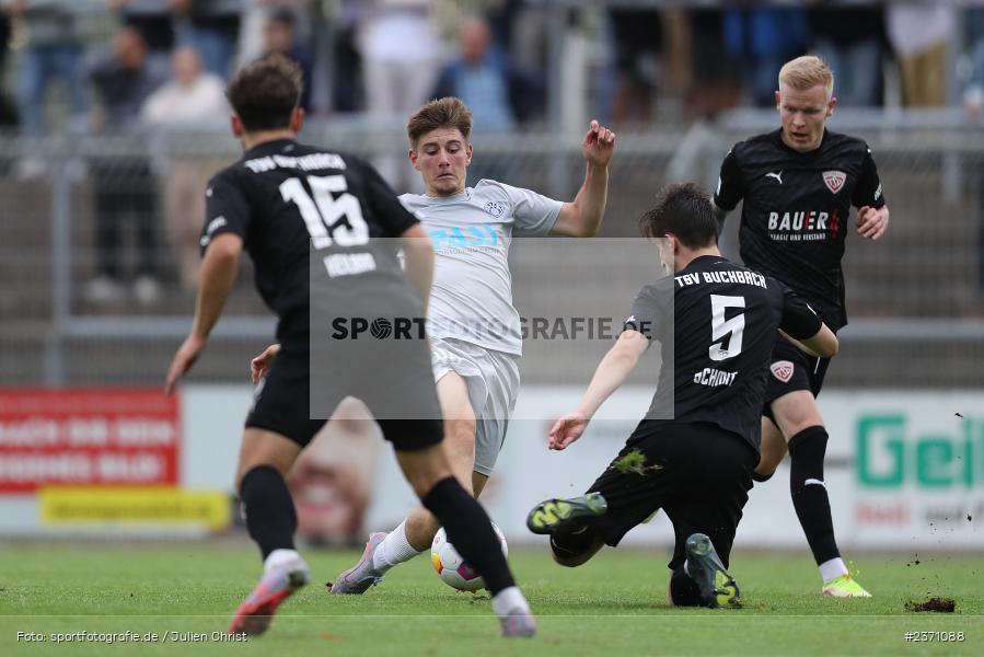 Lars Kleiner, Stadion am Schönbusch, Aschaffenburg, 28.07.2023, sport, action, BFV, Fussball, Saison 2023/2024, 2. Spieltag, Regionalliga Bayern, TSV, SVA, TSV Buchbach, SV Viktoria Aschaffenburg - Bild-ID: 2371088