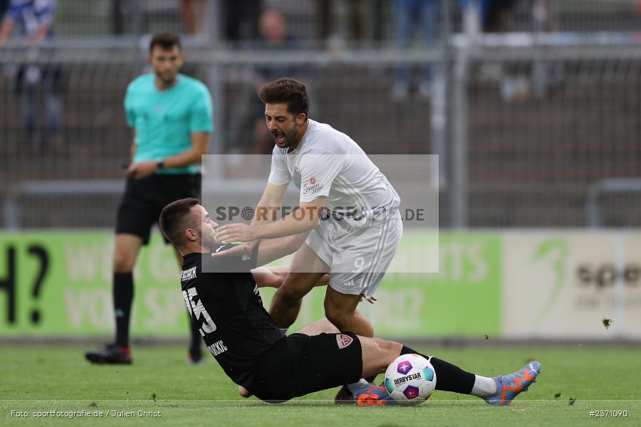 Clay Verkaj, Stadion am Schönbusch, Aschaffenburg, 28.07.2023, sport, action, BFV, Fussball, Saison 2023/2024, 2. Spieltag, Regionalliga Bayern, TSV, SVA, TSV Buchbach, SV Viktoria Aschaffenburg - Bild-ID: 2371090