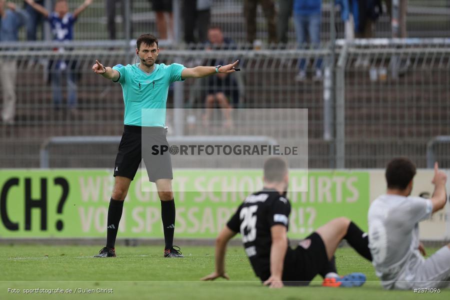 Felix Grund, Stadion am Schönbusch, Aschaffenburg, 28.07.2023, sport, action, BFV, Fussball, Saison 2023/2024, 2. Spieltag, Regionalliga Bayern, TSV, SVA, TSV Buchbach, SV Viktoria Aschaffenburg - Bild-ID: 2371096