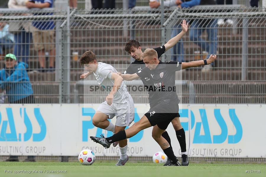Lars Kleiner, Stadion am Schönbusch, Aschaffenburg, 28.07.2023, sport, action, BFV, Fussball, Saison 2023/2024, 2. Spieltag, Regionalliga Bayern, TSV, SVA, TSV Buchbach, SV Viktoria Aschaffenburg - Bild-ID: 2371128