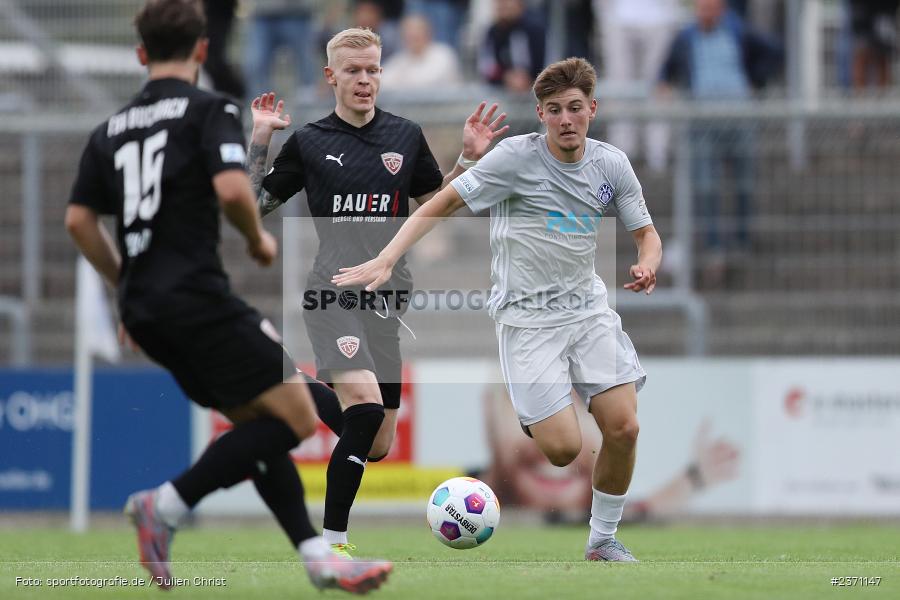 Lars Kleiner, Stadion am Schönbusch, Aschaffenburg, 28.07.2023, sport, action, BFV, Fussball, Saison 2023/2024, 2. Spieltag, Regionalliga Bayern, TSV, SVA, TSV Buchbach, SV Viktoria Aschaffenburg - Bild-ID: 2371147