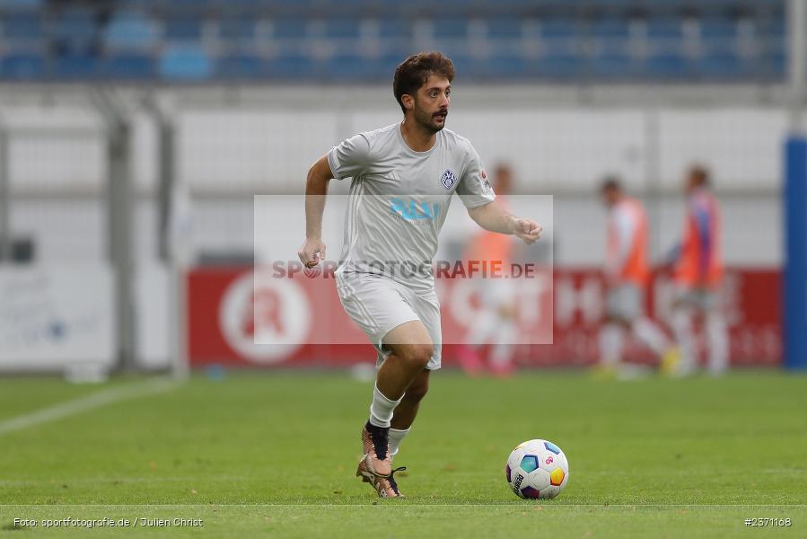Clay Verkaj, Stadion am Schönbusch, Aschaffenburg, 28.07.2023, sport, action, BFV, Fussball, Saison 2023/2024, 2. Spieltag, Regionalliga Bayern, TSV, SVA, TSV Buchbach, SV Viktoria Aschaffenburg - Bild-ID: 2371168