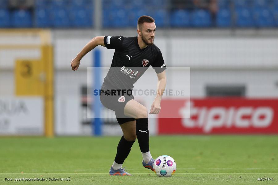 Nerman Mackic, Stadion am Schönbusch, Aschaffenburg, 28.07.2023, sport, action, BFV, Fussball, Saison 2023/2024, 2. Spieltag, Regionalliga Bayern, TSV, SVA, TSV Buchbach, SV Viktoria Aschaffenburg - Bild-ID: 2371171