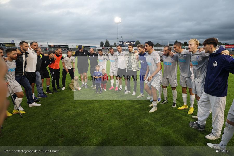 Mannschaftskreis, Stadion am Schönbusch, Aschaffenburg, 28.07.2023, sport, action, BFV, Fussball, Saison 2023/2024, 2. Spieltag, Regionalliga Bayern, TSV, SVA, TSV Buchbach, SV Viktoria Aschaffenburg - Bild-ID: 2371183