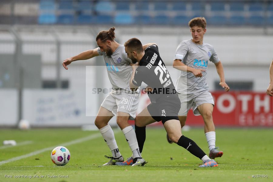 Lucas Sitter, Stadion am Schönbusch, Aschaffenburg, 28.07.2023, sport, action, BFV, Fussball, Saison 2023/2024, 2. Spieltag, Regionalliga Bayern, TSV, SVA, TSV Buchbach, SV Viktoria Aschaffenburg - Bild-ID: 2371190