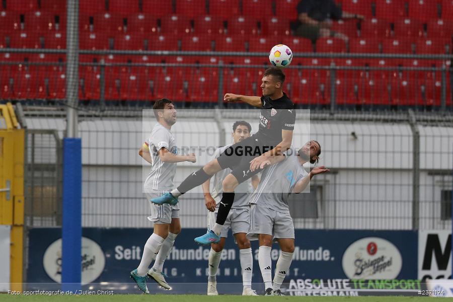 Maximilian Manghofer, Stadion am Schönbusch, Aschaffenburg, 28.07.2023, sport, action, BFV, Fussball, Saison 2023/2024, 2. Spieltag, Regionalliga Bayern, TSV, SVA, TSV Buchbach, SV Viktoria Aschaffenburg - Bild-ID: 2371194