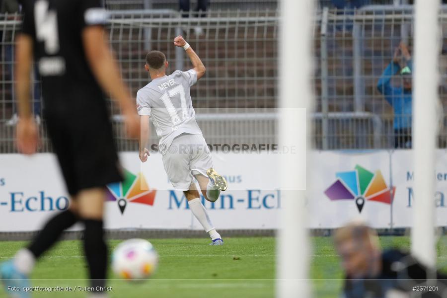 Niklas Meyer, Stadion am Schönbusch, Aschaffenburg, 28.07.2023, sport, action, BFV, Fussball, Saison 2023/2024, 2. Spieltag, Regionalliga Bayern, TSV, SVA, TSV Buchbach, SV Viktoria Aschaffenburg - Bild-ID: 2371201