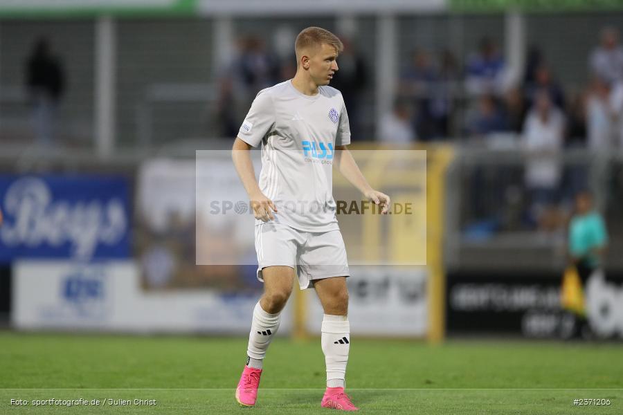 Gianluca Schäfer, Stadion am Schönbusch, Aschaffenburg, 28.07.2023, sport, action, BFV, Fussball, Saison 2023/2024, 2. Spieltag, Regionalliga Bayern, TSV, SVA, TSV Buchbach, SV Viktoria Aschaffenburg - Bild-ID: 2371206
