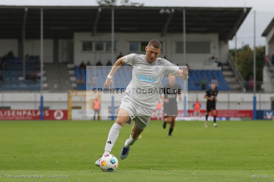 Niklas Meyer, Stadion am Schönbusch, Aschaffenburg, 28.07.2023, sport, action, BFV, Fussball, Saison 2023/2024, 2. Spieltag, Regionalliga Bayern, TSV, SVA, TSV Buchbach, SV Viktoria Aschaffenburg - Bild-ID: 2371223