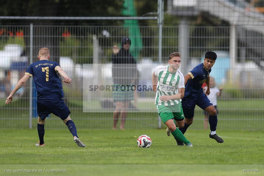 Jonas Holaschke, Sportgelände, Karlstadt, 30.07.2023, sport, action, BFV, Fussball, Saison 2023/2024, Kreisliga Würzburg, 1. Spieltag, FCG, FVK, FC Gössenheim, FV Karlstadt - Bild-ID: 2371704