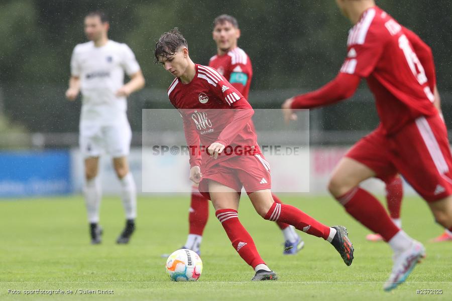 Maximilian Eckstein, Sportgelände, Karlburg, 02.08.2023, sport, action, BFV, Fussball, Saison 2023/2024, 1. Runde, Toto-Pokal, Landesliga Nordwest, Bayernliga Nord, FCC, TSV, FC Coburg, TSV Karlburg - Bild-ID: 2372125