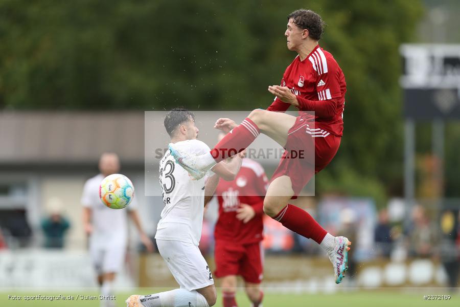 Lars Schilling, Sportgelände, Karlburg, 02.08.2023, sport, action, BFV, Fussball, Saison 2023/2024, 1. Runde, Toto-Pokal, Landesliga Nordwest, Bayernliga Nord, FCC, TSV, FC Coburg, TSV Karlburg - Bild-ID: 2372189