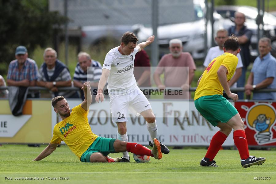 Sebastian Fries, Sportgelände, Karlburg, 05.08.2023, sport, action, BFV, Fussball, Saison 2023/2024, 4. Spieltag, Landesliga Nordwest, TSV; DJK, DJK Don Bosco Bamberg, TSV Karlburg - Bild-ID: 2372579