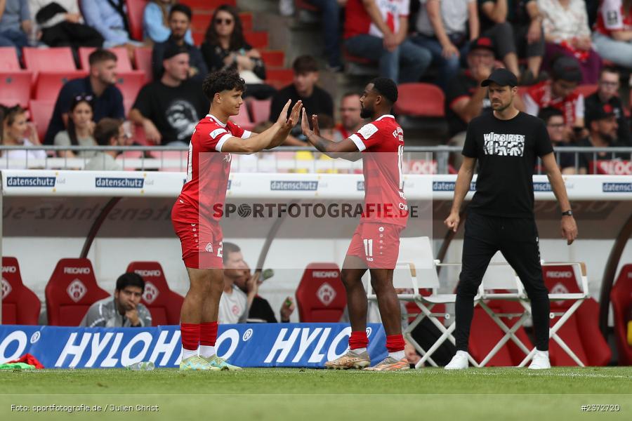 Marcel Fischer, AKON Arena, Würzburg, 06.08.2023, sport, action, BFV, Fussball, Saison 2023/2024, 3. Spieltag, Regionalliga Bayern, FCB, FWK, FC Bayern München II, FC Würzburger Kickers - Bild-ID: 2372720