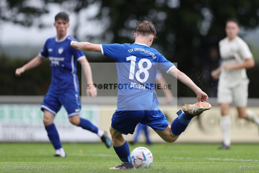 Simon Dettmar, Sportgelände, Unterpleichfeld, 06.08.2023, sport, action, BFV, Fussball, Saison 2023/2024, 4. Spieltag, Landesliga Nordwest, TUS, TSV, TuS 1893 Aschaffenburg-Leider, TSV Unterpleichfeld - Bild-ID: 2373111