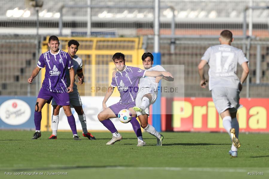Arda Nadaroglu, Stadion am Schönbusch, Aschaffenburg, 11.08.2023, sport, action, BFV, Fussball, Saison 2023/2024, 4. Spieltag, Regionalliga Bayern, FCE, SVA, FC Eintracht Bamberg, SV Viktoria Aschaffenburg - Bild-ID: 2373182