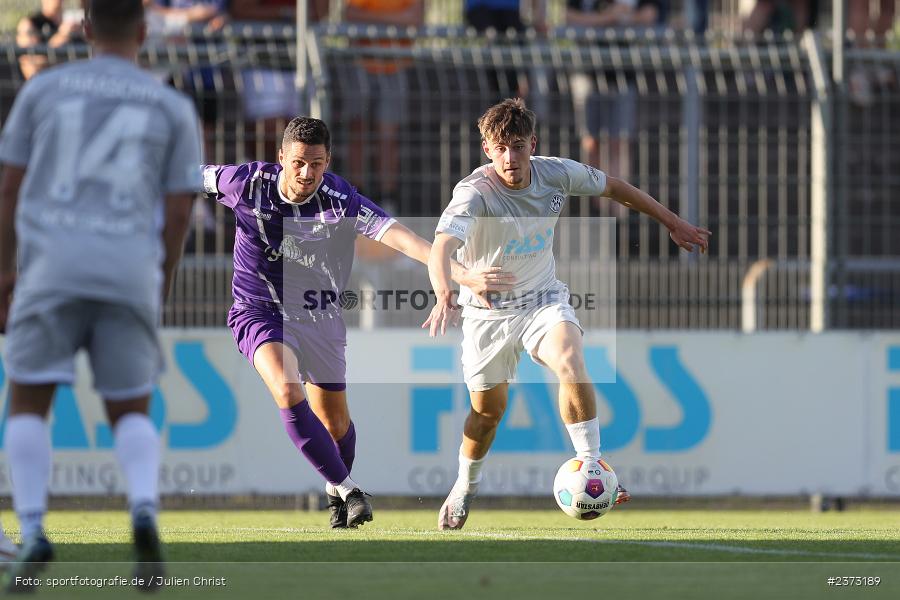 Lars Kleiner, Stadion am Schönbusch, Aschaffenburg, 11.08.2023, sport, action, BFV, Fussball, Saison 2023/2024, 4. Spieltag, Regionalliga Bayern, FCE, SVA, FC Eintracht Bamberg, SV Viktoria Aschaffenburg - Bild-ID: 2373189