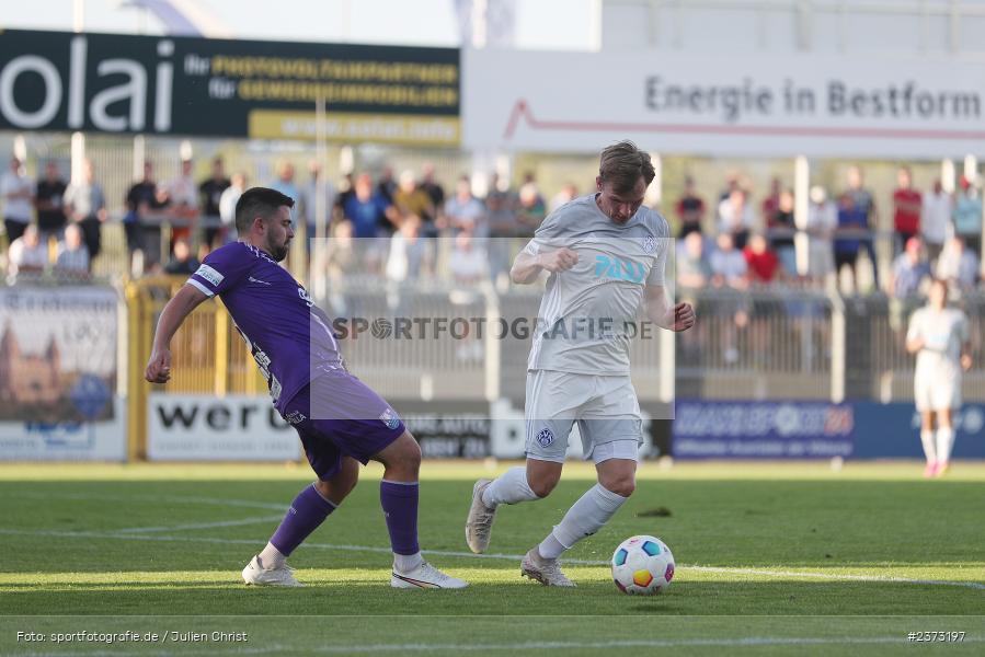 Tom Schulz, Stadion am Schönbusch, Aschaffenburg, 11.08.2023, sport, action, BFV, Fussball, Saison 2023/2024, 4. Spieltag, Regionalliga Bayern, FCE, SVA, FC Eintracht Bamberg, SV Viktoria Aschaffenburg - Bild-ID: 2373197