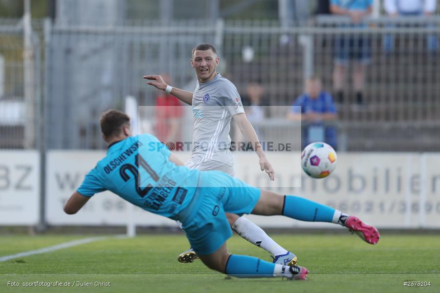 Niklas Meyer, Stadion am Schönbusch, Aschaffenburg, 11.08.2023, sport, action, BFV, Fussball, Saison 2023/2024, 4. Spieltag, Regionalliga Bayern, FCE, SVA, FC Eintracht Bamberg, SV Viktoria Aschaffenburg - Bild-ID: 2373204