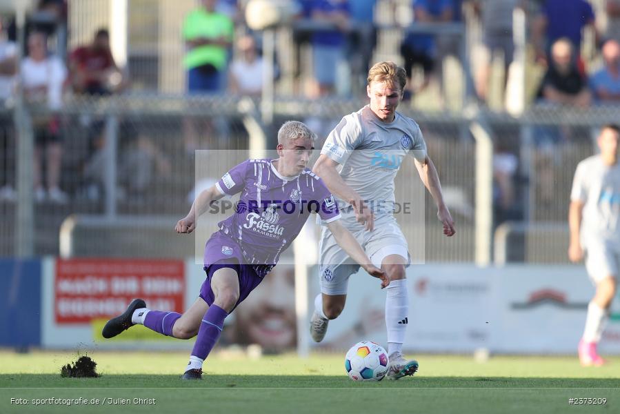 Philipp Hack, Tom Schulz, Stadion am Schönbusch, Aschaffenburg, 11.08.2023, sport, action, BFV, Fussball, Saison 2023/2024, 4. Spieltag, Regionalliga Bayern, FCE, SVA, FC Eintracht Bamberg, SV Viktoria Aschaffenburg - Bild-ID: 2373209