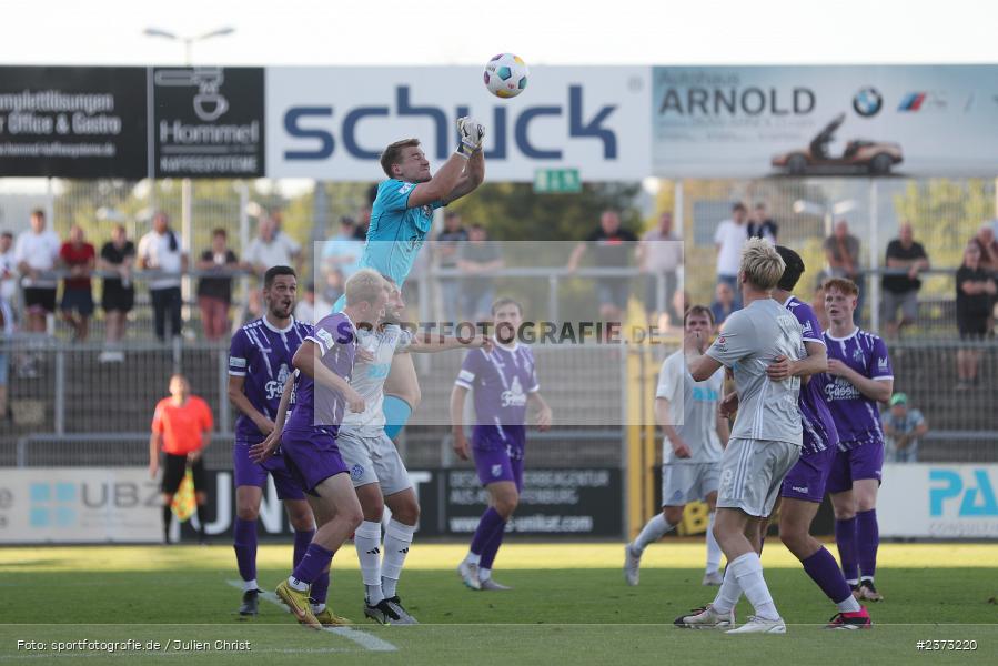 Ben Olschewski, Stadion am Schönbusch, Aschaffenburg, 11.08.2023, sport, action, BFV, Fussball, Saison 2023/2024, 4. Spieltag, Regionalliga Bayern, FCE, SVA, FC Eintracht Bamberg, SV Viktoria Aschaffenburg - Bild-ID: 2373220