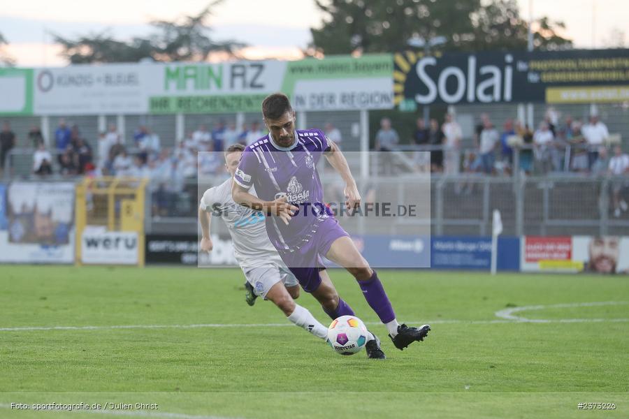 Christopher Kettler, Stadion am Schönbusch, Aschaffenburg, 11.08.2023, sport, action, BFV, Fussball, Saison 2023/2024, 4. Spieltag, Regionalliga Bayern, FCE, SVA, FC Eintracht Bamberg, SV Viktoria Aschaffenburg - Bild-ID: 2373226