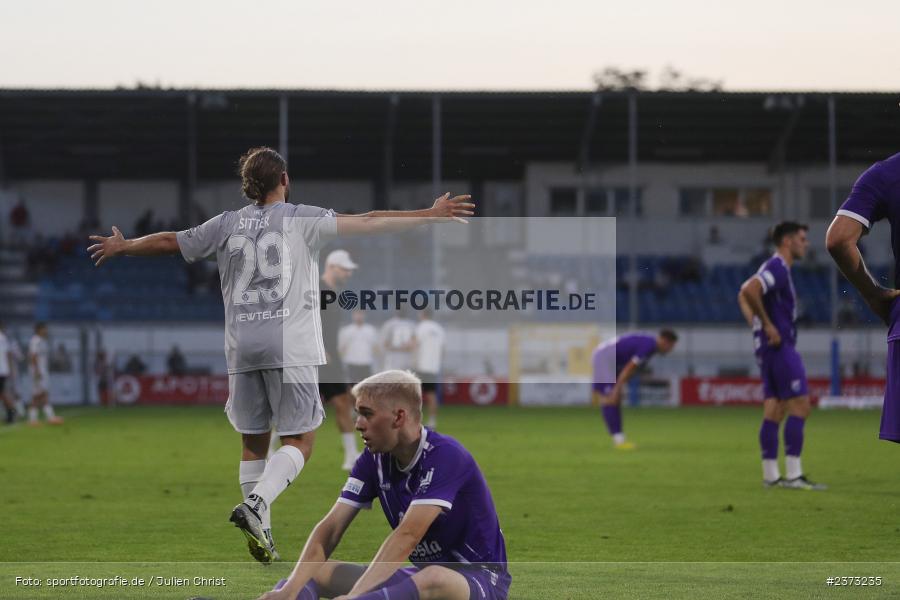 Lucas Sitter, Stadion am Schönbusch, Aschaffenburg, 11.08.2023, sport, action, BFV, Fussball, Saison 2023/2024, 4. Spieltag, Regionalliga Bayern, FCE, SVA, FC Eintracht Bamberg, SV Viktoria Aschaffenburg - Bild-ID: 2373235 Lucas Sitter, Stadion am Schönbusch, Aschaffenburg, 11.08.2023, sport, action, BFV, Fussball, Saison 2023/2024, 4. Spieltag, Regionalliga Bayern, FCE, SVA, FC Eintracht Bamberg, SV Viktoria Aschaffenburg - Bild-ID: 2373235
