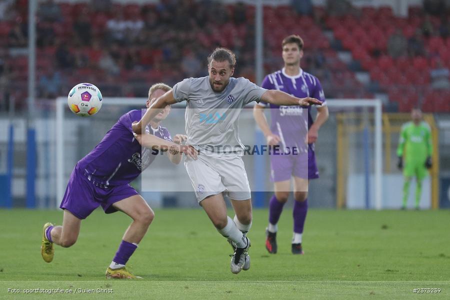 Lucas Sitter, Stadion am Schönbusch, Aschaffenburg, 11.08.2023, sport, action, BFV, Fussball, Saison 2023/2024, 4. Spieltag, Regionalliga Bayern, FCE, SVA, FC Eintracht Bamberg, SV Viktoria Aschaffenburg - Bild-ID: 2373239