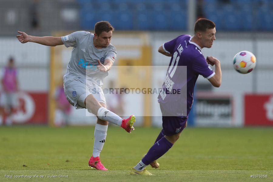 Veit Klement, Stadion am Schönbusch, Aschaffenburg, 11.08.2023, sport, action, BFV, Fussball, Saison 2023/2024, 4. Spieltag, Regionalliga Bayern, FCE, SVA, FC Eintracht Bamberg, SV Viktoria Aschaffenburg - Bild-ID: 2373258