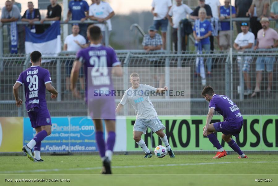Alexandru Paraschiv, Stadion am Schönbusch, Aschaffenburg, 11.08.2023, sport, action, BFV, Fussball, Saison 2023/2024, 4. Spieltag, Regionalliga Bayern, FCE, SVA, FC Eintracht Bamberg, SV Viktoria Aschaffenburg - Bild-ID: 2373259