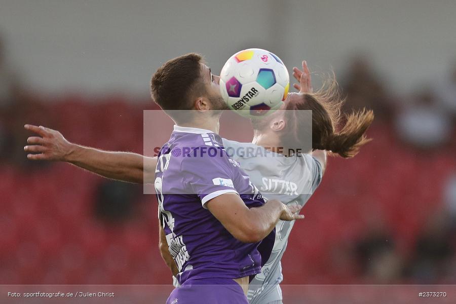 Lucas Sitter, Stadion am Schönbusch, Aschaffenburg, 11.08.2023, sport, action, BFV, Fussball, Saison 2023/2024, 4. Spieltag, Regionalliga Bayern, FCE, SVA, FC Eintracht Bamberg, SV Viktoria Aschaffenburg - Bild-ID: 2373270