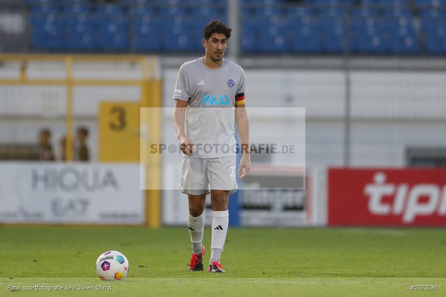 Hamza Boutakhrit, Stadion am Schönbusch, Aschaffenburg, 11.08.2023, sport, action, BFV, Fussball, Saison 2023/2024, 4. Spieltag, Regionalliga Bayern, FCE, SVA, FC Eintracht Bamberg, SV Viktoria Aschaffenburg - Bild-ID: 2373281
