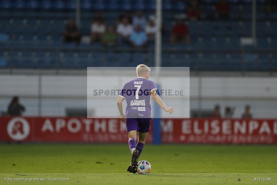 Philipp Hack, Stadion am Schönbusch, Aschaffenburg, 11.08.2023, sport, action, BFV, Fussball, Saison 2023/2024, 4. Spieltag, Regionalliga Bayern, FCE, SVA, FC Eintracht Bamberg, SV Viktoria Aschaffenburg - Bild-ID: 2373288