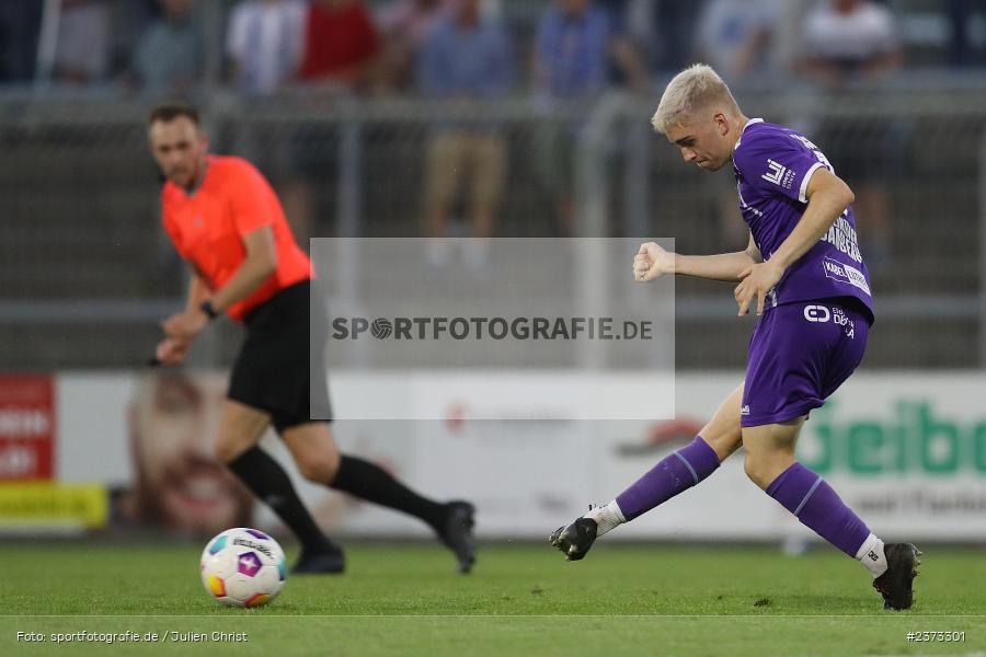 Philipp Hack, Stadion am Schönbusch, Aschaffenburg, 11.08.2023, sport, action, BFV, Fussball, Saison 2023/2024, 4. Spieltag, Regionalliga Bayern, FCE, SVA, FC Eintracht Bamberg, SV Viktoria Aschaffenburg - Bild-ID: 2373301
