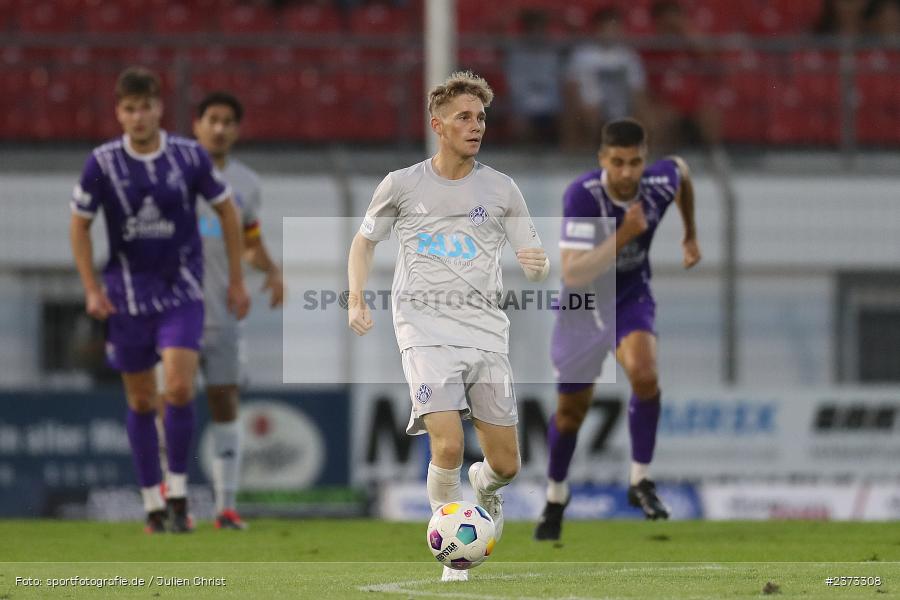 Kai Philipp, Stadion am Schönbusch, Aschaffenburg, 11.08.2023, sport, action, BFV, Fussball, Saison 2023/2024, 4. Spieltag, Regionalliga Bayern, FCE, SVA, FC Eintracht Bamberg, SV Viktoria Aschaffenburg - Bild-ID: 2373308 Kai Philipp, Stadion am Schönbusch, Aschaffenburg, 11.08.2023, sport, action, BFV, Fussball, Saison 2023/2024, 4. Spieltag, Regionalliga Bayern, FCE, SVA, FC Eintracht Bamberg, SV Viktoria Aschaffenburg - Bild-ID: 2373308