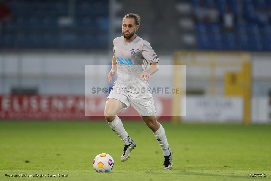 Lucas Sitter, Stadion am Schönbusch, Aschaffenburg, 11.08.2023, sport, action, BFV, Fussball, Saison 2023/2024, 4. Spieltag, Regionalliga Bayern, FCE, SVA, FC Eintracht Bamberg, SV Viktoria Aschaffenburg - Bild-ID: 2373312