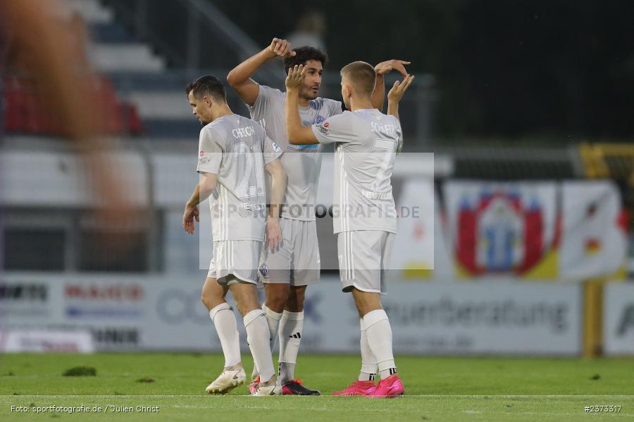 Hamza Boutakhrit, Stadion am Schönbusch, Aschaffenburg, 11.08.2023, sport, action, BFV, Fussball, Saison 2023/2024, 4. Spieltag, Regionalliga Bayern, FCE, SVA, FC Eintracht Bamberg, SV Viktoria Aschaffenburg - Bild-ID: 2373317