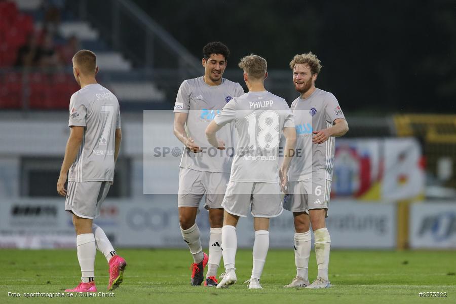 Hamza Boutakhrit, Stadion am Schönbusch, Aschaffenburg, 11.08.2023, sport, action, BFV, Fussball, Saison 2023/2024, 4. Spieltag, Regionalliga Bayern, FCE, SVA, FC Eintracht Bamberg, SV Viktoria Aschaffenburg - Bild-ID: 2373322
