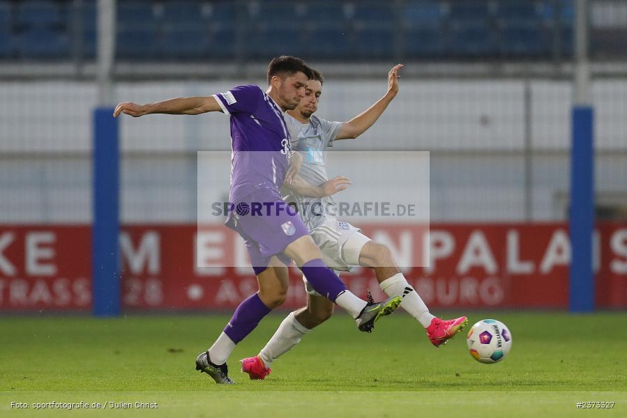 Luca Ljevsic, Stadion am Schönbusch, Aschaffenburg, 11.08.2023, sport, action, BFV, Fussball, Saison 2023/2024, 4. Spieltag, Regionalliga Bayern, FCE, SVA, FC Eintracht Bamberg, SV Viktoria Aschaffenburg - Bild-ID: 2373327